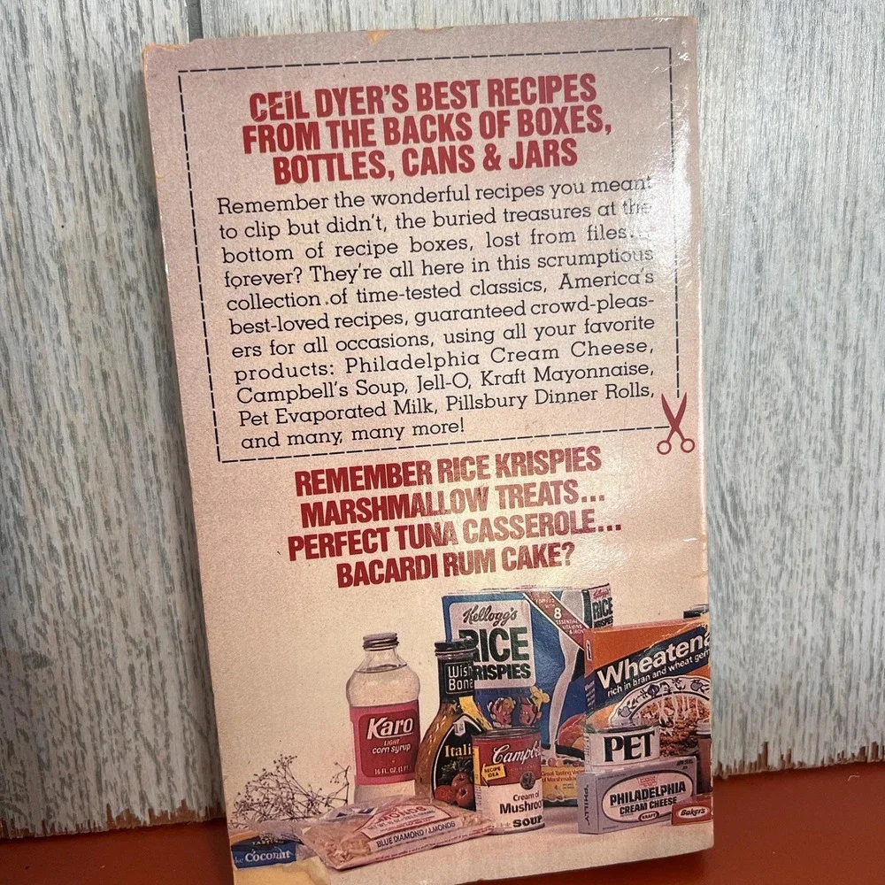 Best Recipes from the Backs of Boxes, Bottles, Cans and Jars by Ceil Dyer Vtg PB